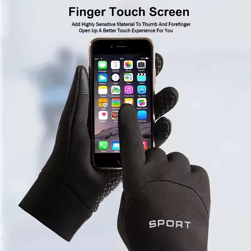 Zyvomart Unisex Winter Warm Touch Screen Windproof Non-Slip Cycling Gloves