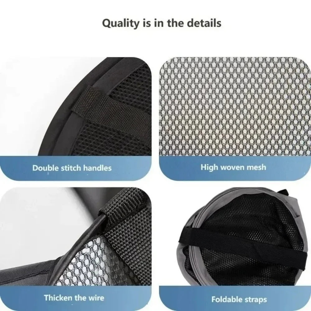 Collapsible Mesh Laundry Basket and Portable Storage Hamper