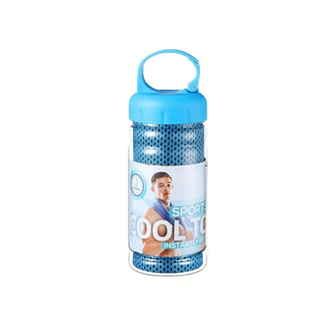 Zyvomart 30×80cm Portable Quick Dry Ice Towel with Bottle Mount Holder