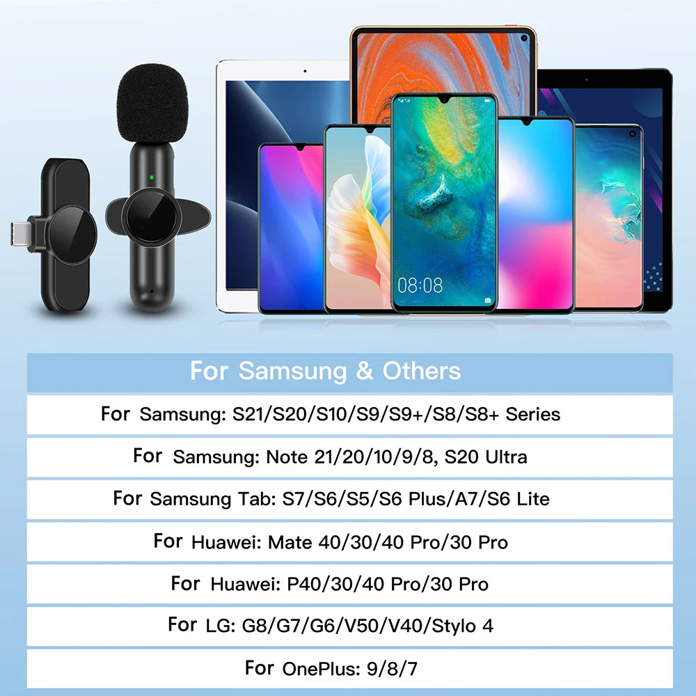 Zyvomart Professional Dual Wireless Lavalier Microphone Kit for iPhone Android