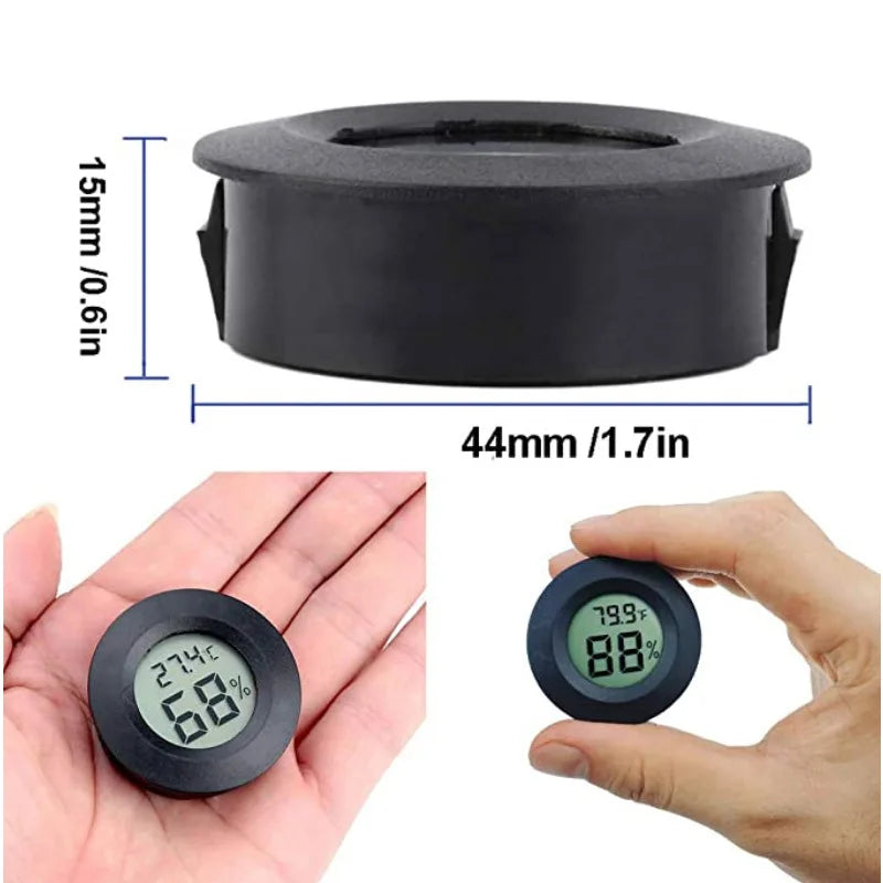 Mini Round Digital Hygrometer Thermometer with LCD Display