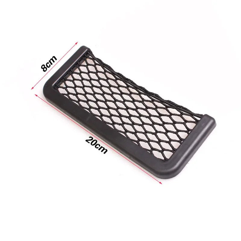 Zyvomart 3-Layer Elastic Mesh Car Storage Net Bag - Auto Interior Seat Organizer & Pet Barrier