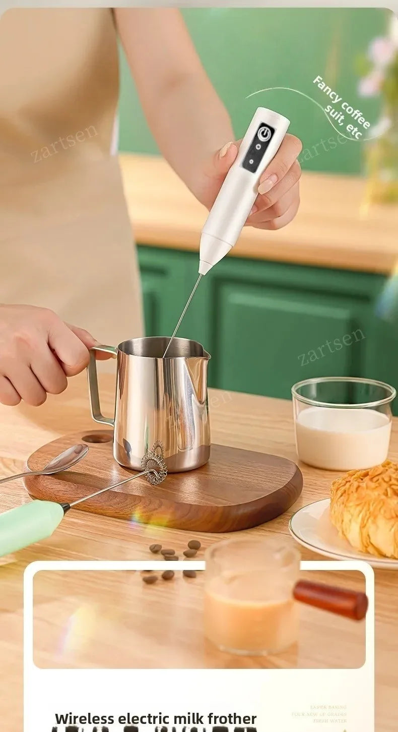 Handheld Wireless Milk Frother and Type-C Coffee Whisk