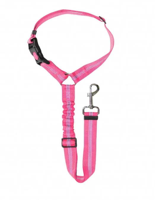 Zyvomart 2-in-1 Solid Dog Harness Leash & Adjustable Pet Car Backseat Safety Belt