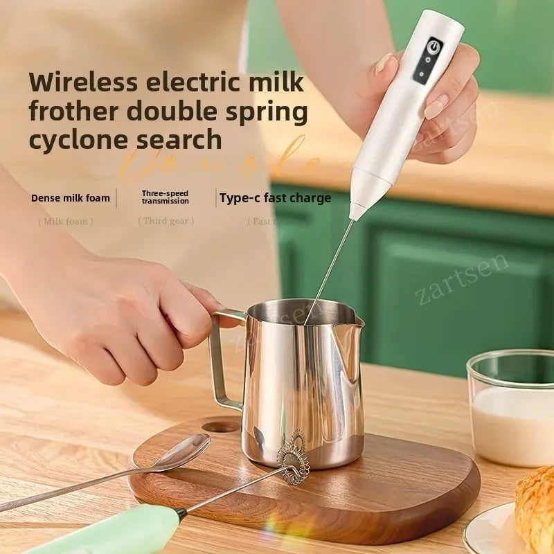 Handheld Wireless Milk Frother and Type-C Coffee Whisk