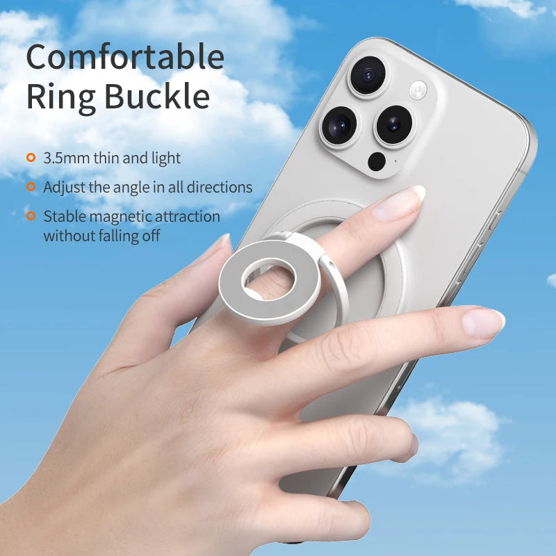MagSafe Double Sided Magnetic Phone Ring Holder Folding Stand Grip Bracket