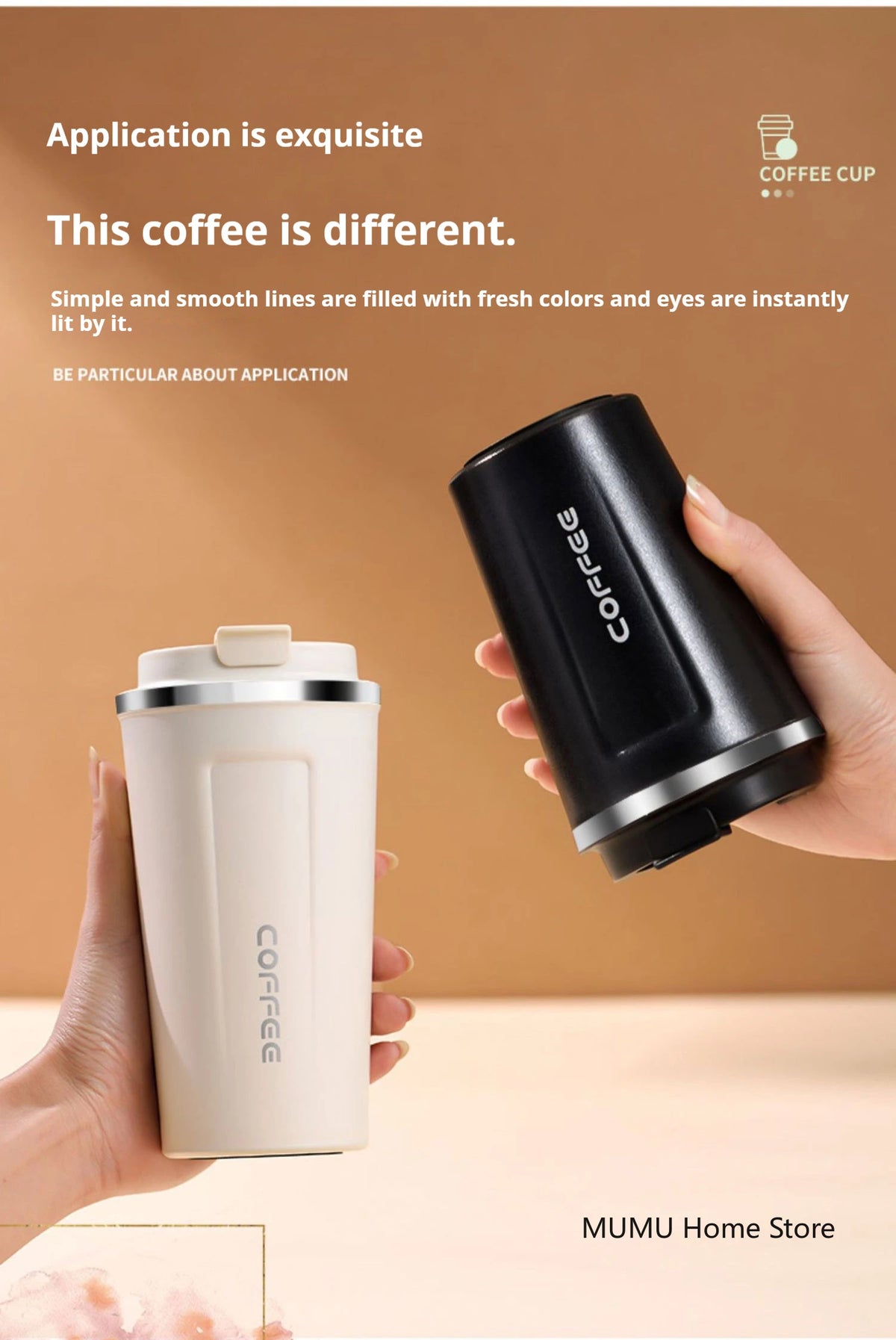 Insulated Stainless Steel Travel Coffee Mug and Car Tumbler
