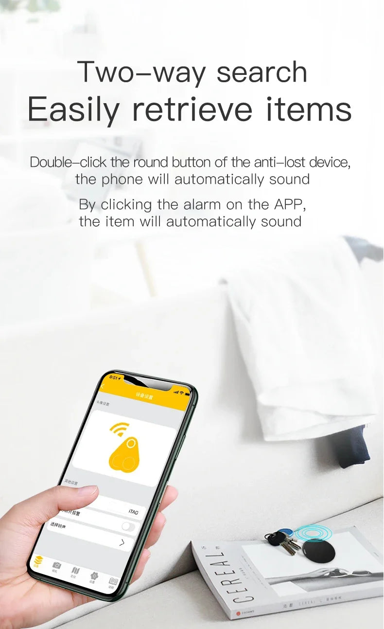 Zyvomart Mini Bluetooth Anti-Lost GPS Locator Smart Tag Key Finder & Pet Tracker