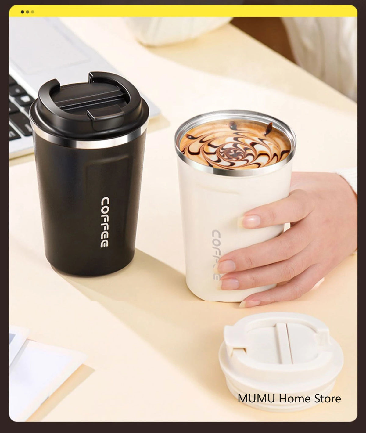 Insulated Stainless Steel Travel Coffee Mug and Car Tumbler