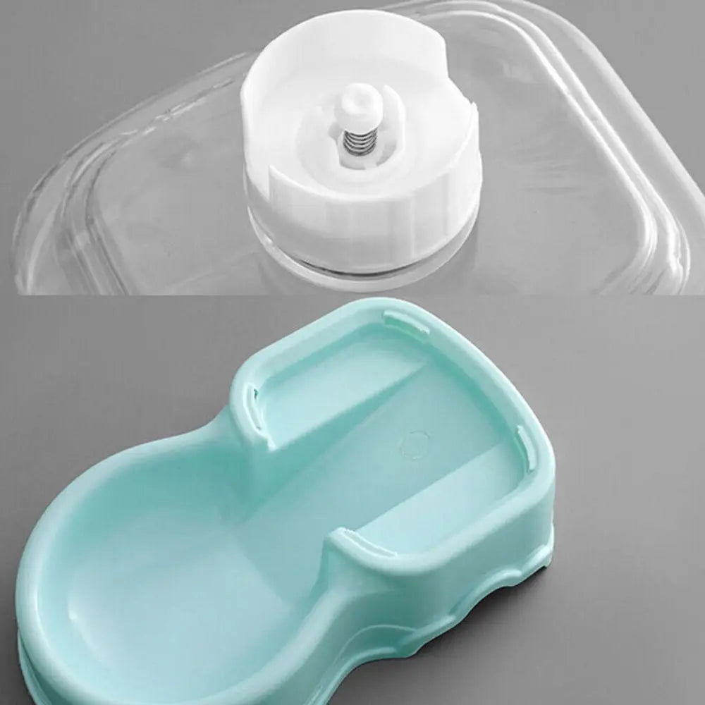 Zyvomart 3.8L Automatic Pet Feeder & Water Fountain Dispenser Bowl for Cats & Dogs