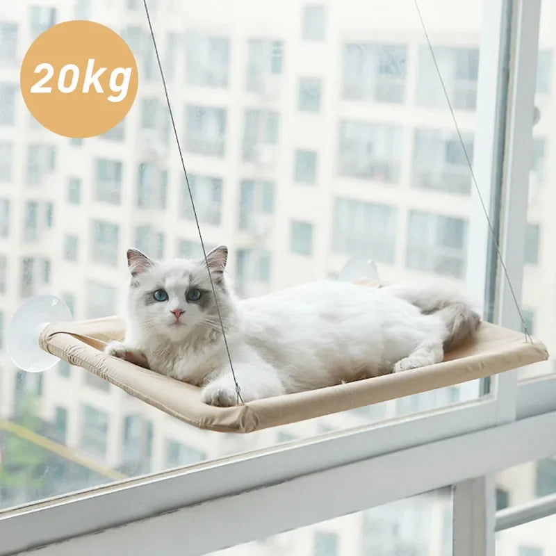 Zyvomart 20KG Heavy-Duty Hanging Cat Hammock - Comfortable Sunny Window Seat Mount Bed