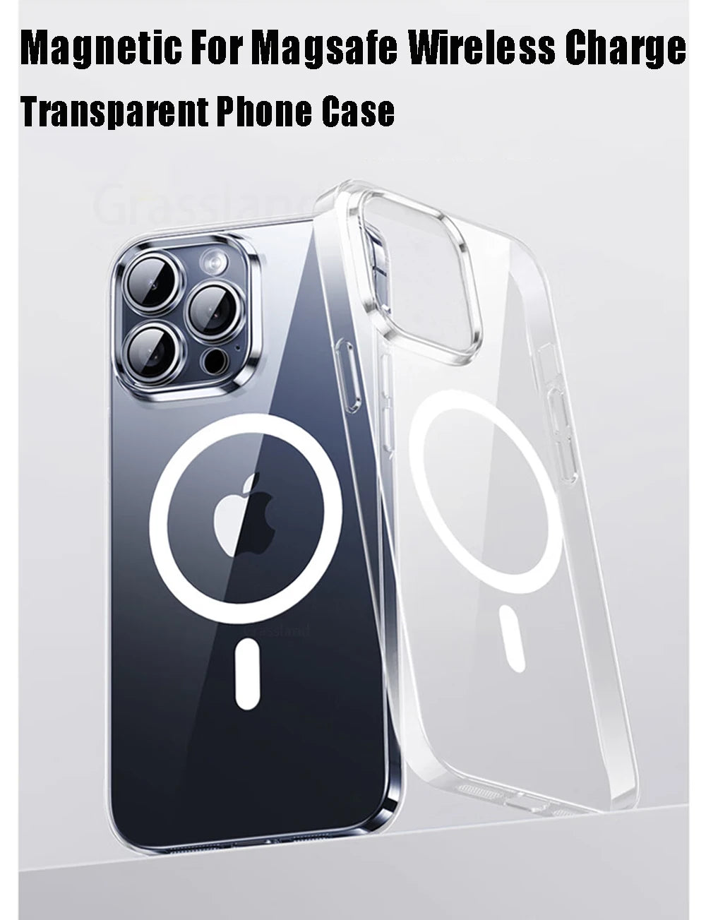 Clear Magnetic Shockproof Case for iPhone 7-16 Pro Max and XR