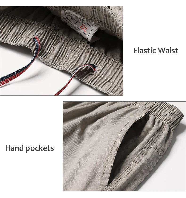 Zyvomart Men's Cotton Cargo Pants Large Size Casual Work Wear Climbing Joggers