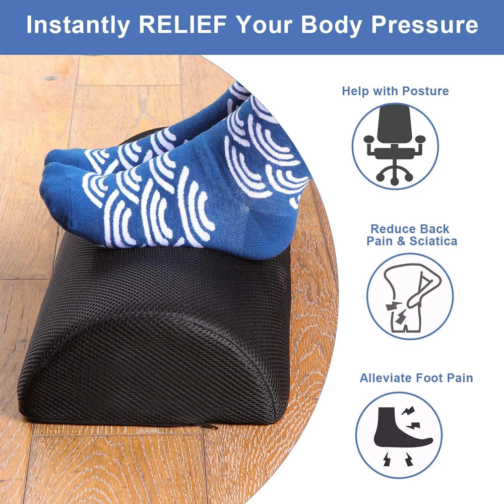 Zyvomart Ergonomic Foot Rest Cushion Pillow for Under Desk Office Chair Support