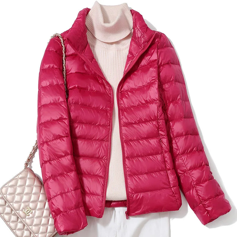 Zyvomart Women's Ultra Lightweight Packable Slim Fit Short Puffer Jacket