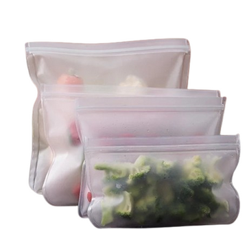 5-Piece Reusable Silicone Food Storage Bags for Refrigerator