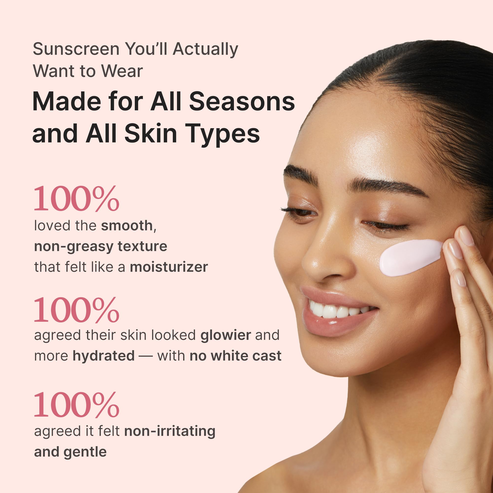 medicube Collagen No Cast Just Glow Sunscreen SPF50 - Hydrating Face Cream with Peptide & Cica
