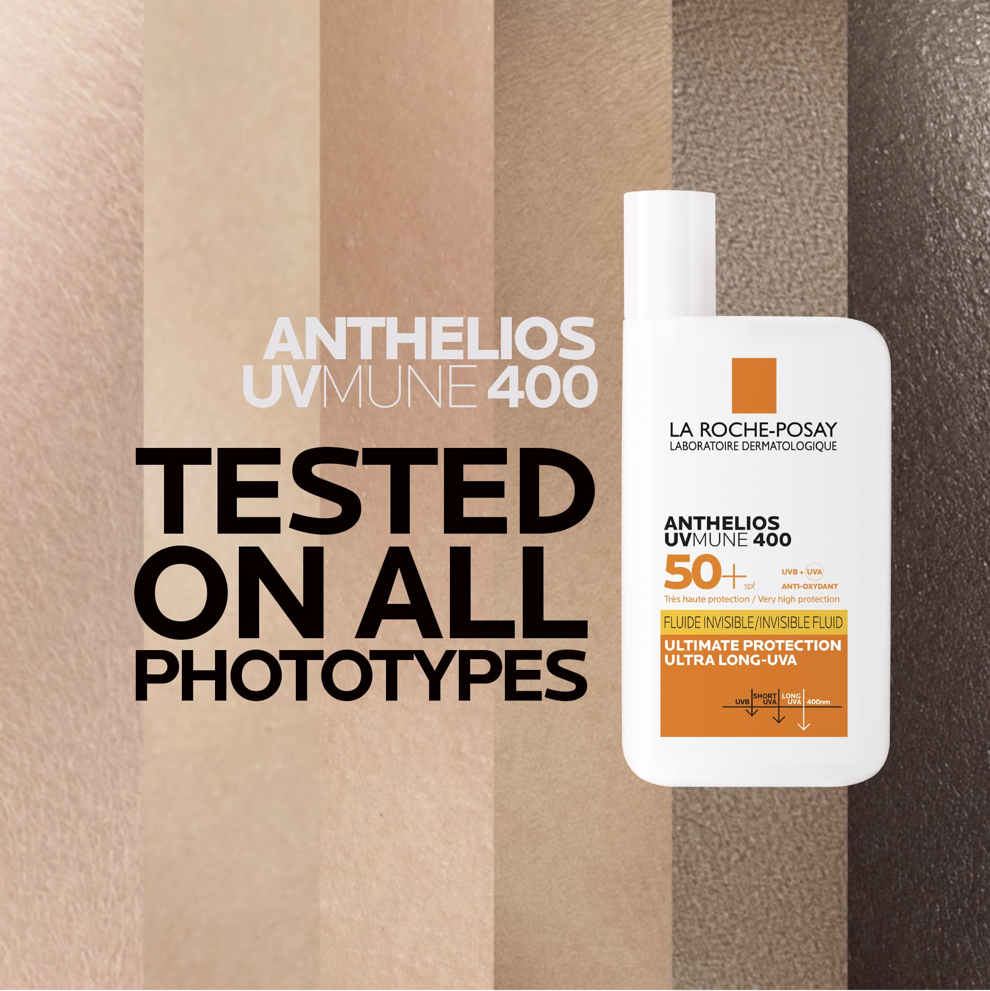 La Roche-Posay Anthelios UVmune 400 Invisible Fluid SPF50+ (50ml) - Advanced Fluid for Sensitive Skin