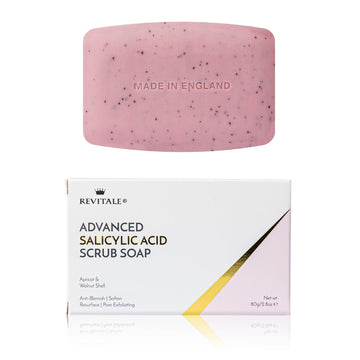 Revitale Advanced BHA Salicylic Acid Scrub Soap - Exfoliating Face & Body Pore Cleanser Bar