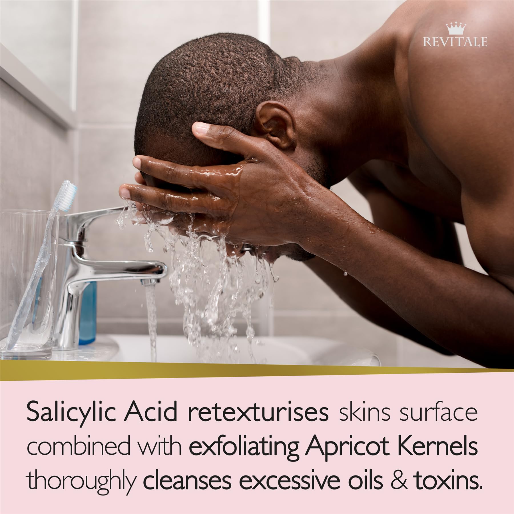 Revitale Advanced BHA Salicylic Acid Scrub Soap - Exfoliating Face & Body Pore Cleanser Bar