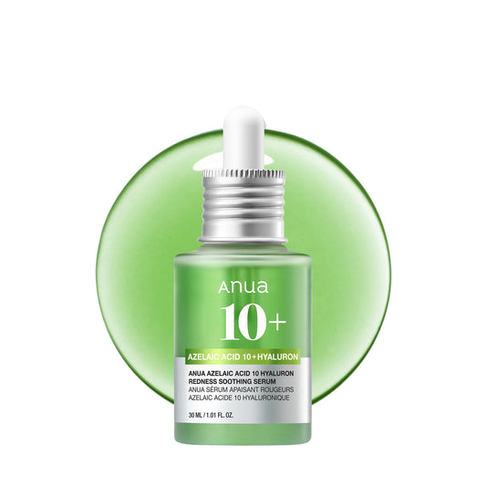 Anua Azelaic Acid 10% + Hyaluron Redness Soothing Serum (30ml) - Blemish Care for Oily & Reactive Skin