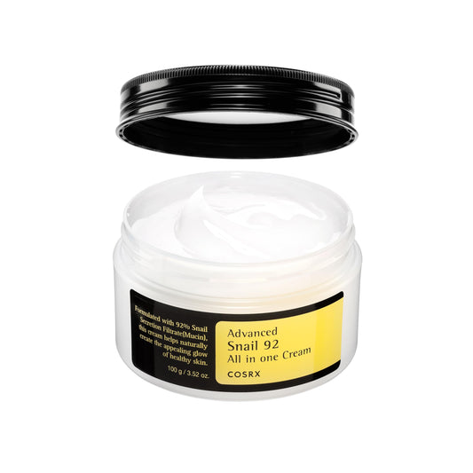 COSRX Advanced Snail 92 All in One Cream (100g) - Facial Gel Moisturiser for Hydration & Skin Repair