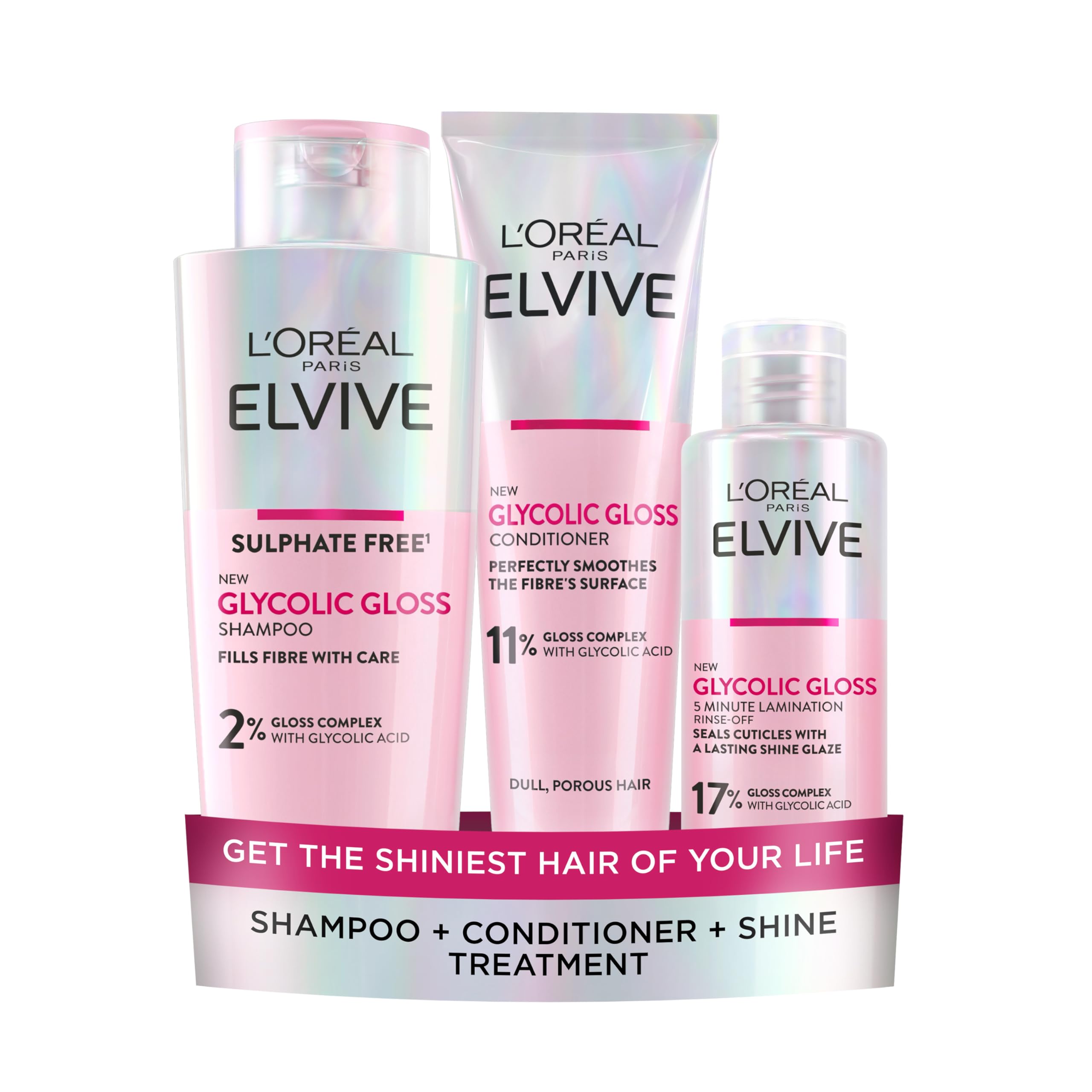 L'Oreal Paris Elvive Glycolic Gloss Shampoo 200ml - For Dull Porous Hair