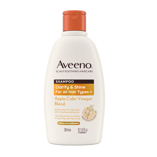 Aveeno Scalp Soothing Clarify & Shine Shampoo 300ml - Apple Cider Vinegar Blend