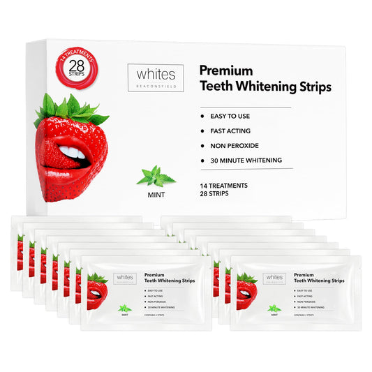 Whites Beaconsfield Teeth Whitening Strips 28 Strips - Non-Peroxide Formula