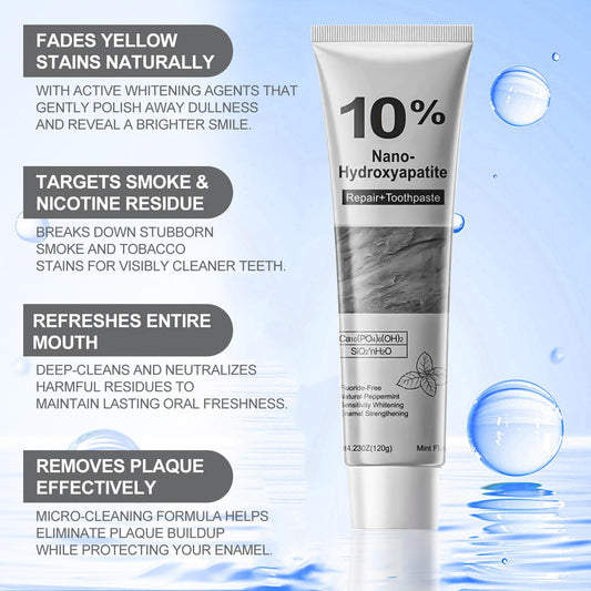 3Pcs Hydroxyapatite Toothpaste 120g - Fluoride Free Remineralising Fresh Mint