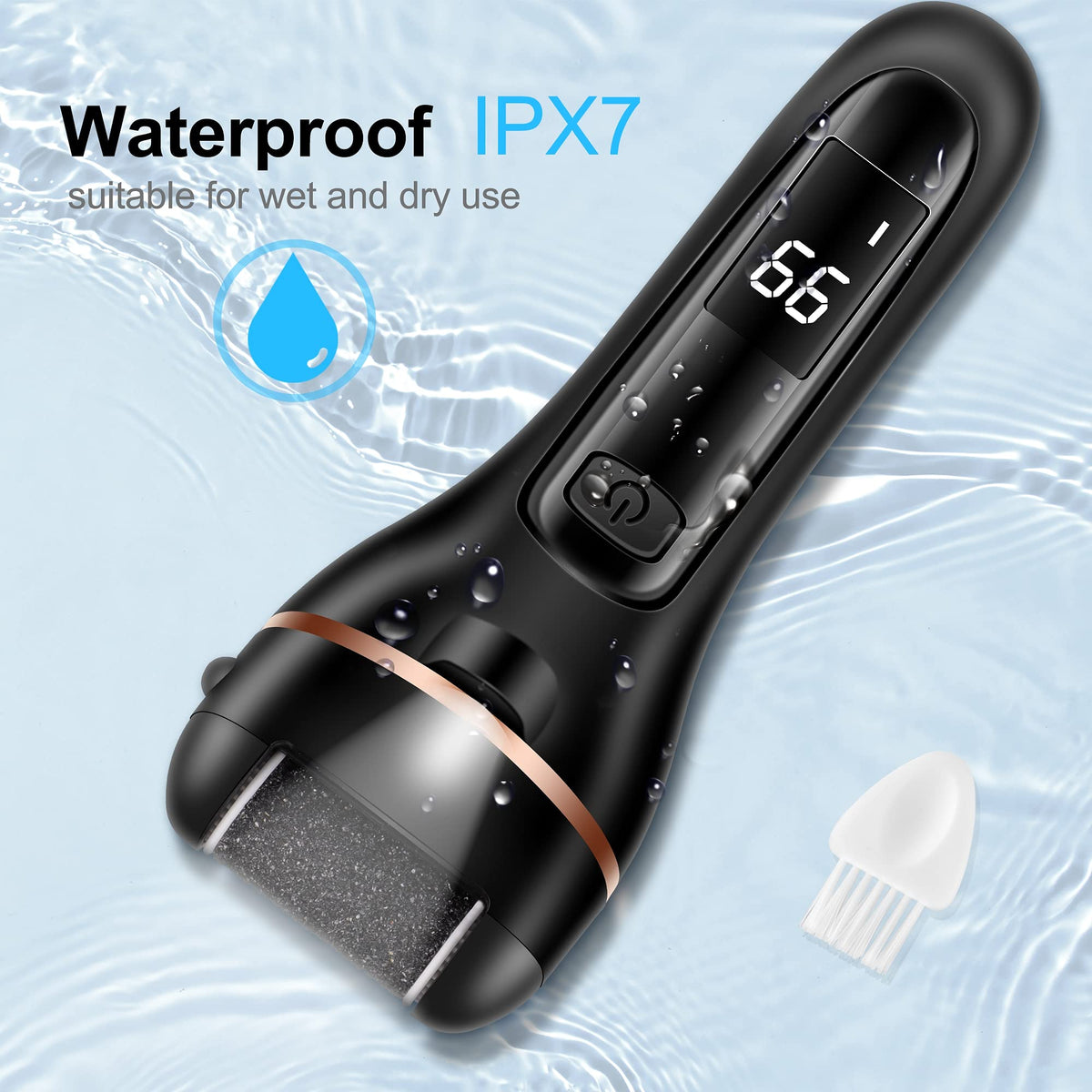 Electric Foot File Callus Remover Kit - Rechargeable Waterproof Pedicure Tool