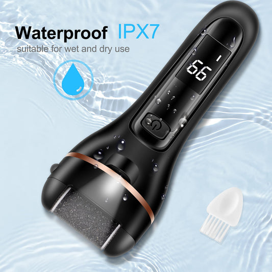 Electric Foot File Callus Remover Kit - Rechargeable Waterproof Pedicure Tool